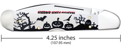 W.R. Case XX Knives Happy Halloween Copperlock White Synthetic 10641 Stainless