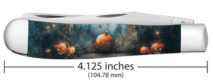 W.R. Case XX Knives Trapper Jack-O-Lantern Woods Synthetic 10642 Stainless Pocket Knife