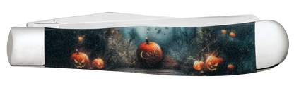 W.R. Case XX Knives Trapper Jack-O-Lantern Woods Synthetic 10642 Stainless Pocket Knife