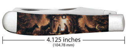W.R. Case XX Knives Trapper Christmas Manger Scene 10643 Stainless Pocket Knife