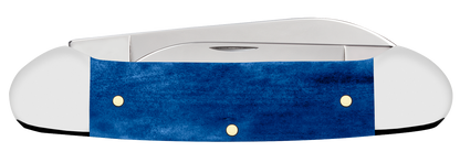 W.R. Case XX Knives Canoe Merry Christmas Navy Blue Bone 10644 Stainless Pocket Knife