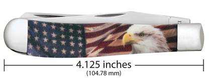 W.R. Case XX Knives Trapper Color-Infusion Patriotic 10647 Stainless Pocket Knife
