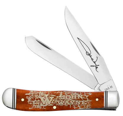 W.R. Case XX Knives Trapper John Wayne Chestnut Bone Stainless Pocket Knife 10721