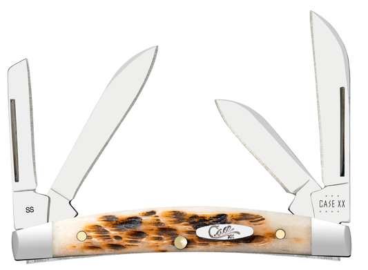 Case XX™ Knives Small Congress Jigged Amber Bone Stainless 10723 Pocket Knife