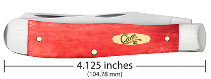 Case XX™ Knives Trapper Smooth Dark Red Bone 10760 Stainless Steel Pocket Knife