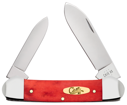 Case XX™ Knives Canoe Smooth Dark Red Bone 10765 Stainless Steel Pocket Knife