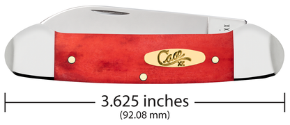 Case XX™ Knives Canoe Smooth Dark Red Bone 10765 Stainless Steel Pocket Knife