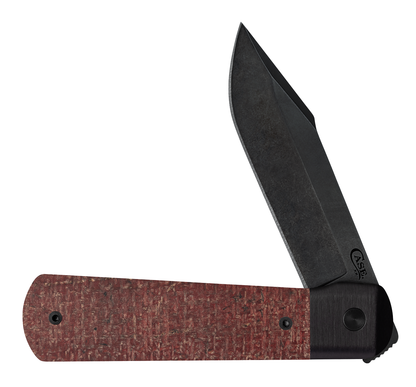 W.R. Case XX Knives Longhouse Liner Lock Dark Red Burlap Micarta 10769 CPM-20CV Pocket Knife