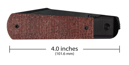 W.R. Case XX Knives Longhouse Liner Lock Dark Red Burlap Micarta 10769 CPM-20CV Pocket Knife