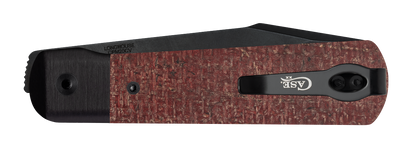 W.R. Case XX Knives Longhouse Liner Lock Dark Red Burlap Micarta 10769 CPM-20CV Pocket Knife