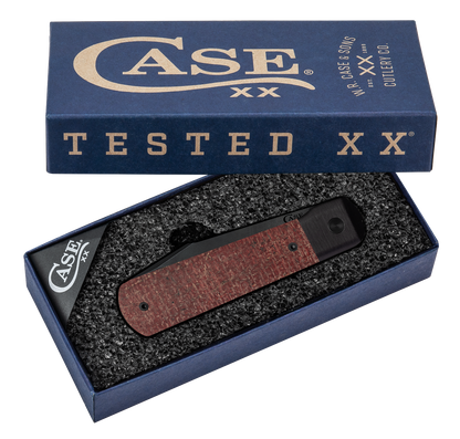 W.R. Case XX Knives Longhouse Liner Lock Dark Red Burlap Micarta 10769 CPM-20CV Pocket Knife