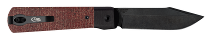 W.R. Case XX Knives Longhouse Liner Lock Dark Red Burlap Micarta 10769 CPM-20CV Pocket Knife
