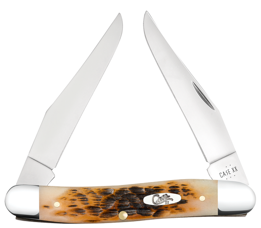 W.R. Case XX Knives Muskrat Jigged Amber Bone 10798 Stainless Pocket Knife