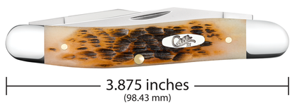 W.R. Case XX Knives Muskrat Jigged Amber Bone 10798 Stainless Pocket Knife