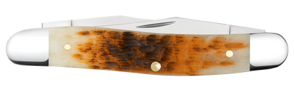 W.R. Case XX Knives Muskrat Jigged Amber Bone 10798 Stainless Pocket Knife