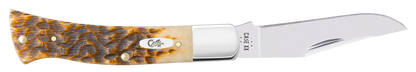 W.R. Case XX Knives Axe Handle Peach Seed Jig Amber Bone 10799 Stainless Pocket Knife