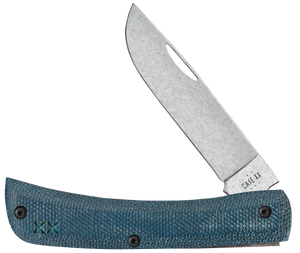 W.R. Case XX Knives Sod Buster Jr Blue Denim Micarta and White G10 Laminate 10808 S35VN Stainless Pocket Knife