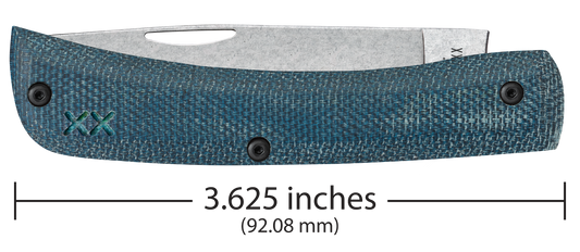 W.R. Case XX Knives Sod Buster Jr Blue Denim Micarta and White G10 Laminate 10808 S35VN Stainless Pocket Knife