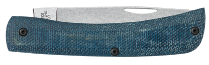 W.R. Case XX Knives Sod Buster Jr Blue Denim Micarta and White G10 Laminate 10808 S35VN Stainless Pocket Knife