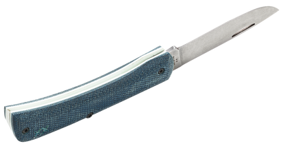 W.R. Case XX Knives Sod Buster Jr Blue Denim Micarta and White G10 Laminate 10808 S35VN Stainless Pocket Knife