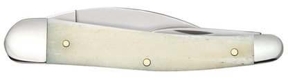 W.R. Case XX Knives Seahorse Whittler Shot Show U.S. Flag Red, White & Blue Color-washed Natural Bone 10844 Stainless Pocket Knife