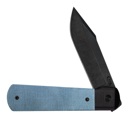 W.R. Case XX Knives Longhouse Liner Lock Blue Denim Canvas Micarta 10845 CPM-20CV Pocket Knife