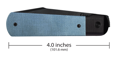 W.R. Case XX Knives Longhouse Liner Lock Blue Denim Canvas Micarta 10845 CPM-20CV Pocket Knife