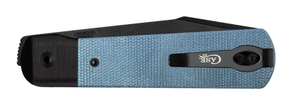 W.R. Case XX Knives Longhouse Liner Lock Blue Denim Canvas Micarta 10845 CPM-20CV Pocket Knife