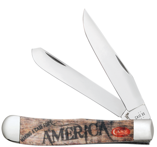 W.R. Case XX Knives Trapper Making a Case for America 10846 Stainless Pocket Knife