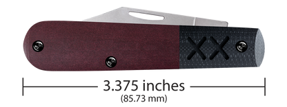 W.R. Case XX Knives Barlow XR Crossroads Redstone Richlite S35VN Steel 10854 Pocket Knife