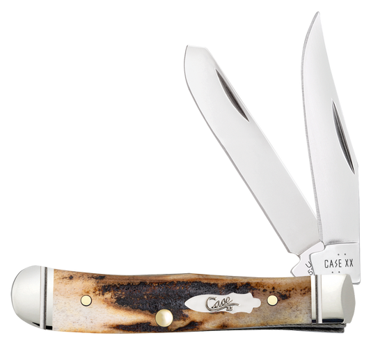 W.R. Case XX Knives Tiny Trapper Deer Stag 10862 Stainless Pocket Knife