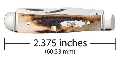 W.R. Case XX Knives Tiny Trapper Deer Stag 10862 Stainless Pocket Knife