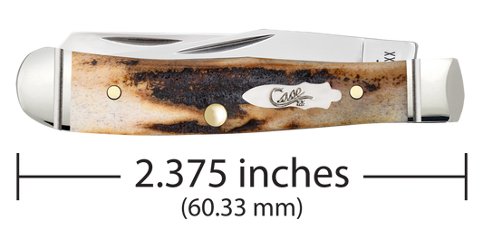 W.R. Case XX Knives Tiny Trapper Deer Stag 10862 Stainless Pocket Knife