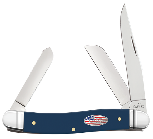 W.R. Case XX Knives Stockman SHOT Show Navy Blue Stars & Stripes 10863 Stainless Pocket Knife