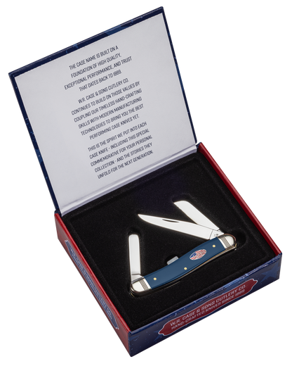 W.R. Case XX Knives Stockman SHOT Show Navy Blue Stars & Stripes 10863 Stainless Pocket Knife