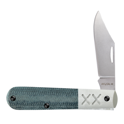 W.R. Case XX Knives Barlow XR Crossroads Blue Denim Canvas Laminate S35VN Steel 10875 Pocket Knife