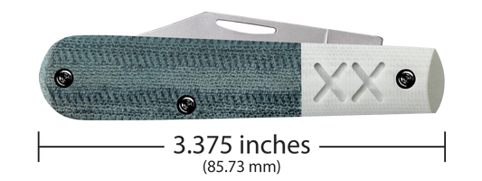 W.R. Case XX Knives Barlow XR Crossroads Blue Denim Canvas Laminate S35VN Steel 10875 Pocket Knife