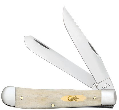 W.R. Case XX Knives Trapper Smooth Natural Bone 11020 Stainless Pocket Knife