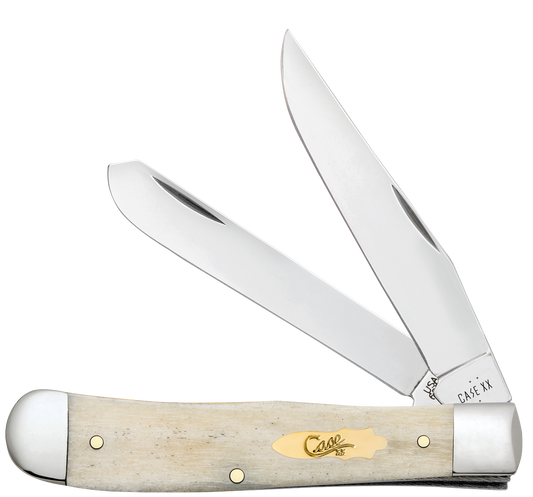 W.R. Case XX Knives Trapper Smooth Natural Bone 11020 Stainless Pocket Knife