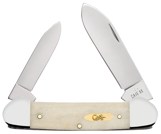 W.R. Case XX Knives Canoe Smooth Natural Bone 11023 Stainless Pocket Knife