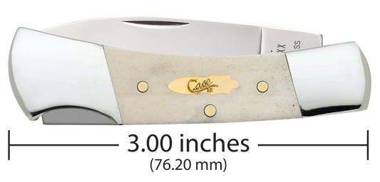 W.R. Case XX Knives Lockback Smooth Natural Bone 11026 Stainless Pocket Knife