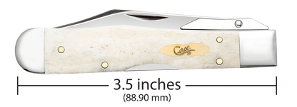 W.R. Case XX Knives Cheetah Cub Smooth Natural Bone 11027 Stainless Pocket Knife
