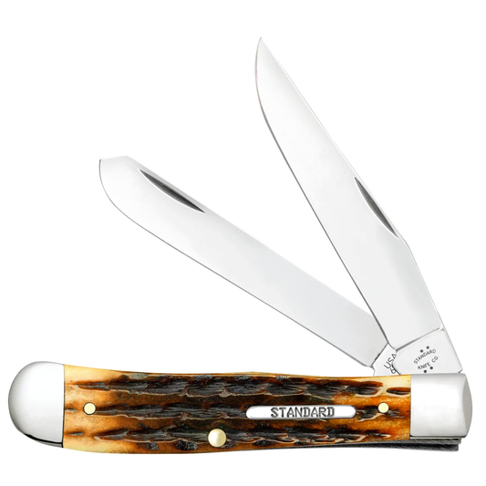 W.R. Case XX Knives Trapper Heritage Dark Molasses Bone 11044 Stainless Pocket Knife