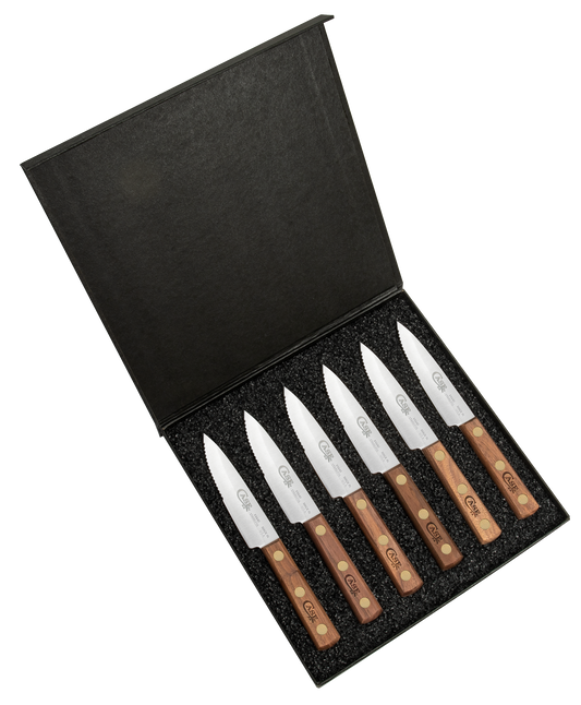 Case XX™ Knives Kitchen Cutlery Steak Walnut Wood 6- Set 11078