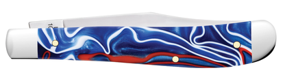 W.R. Case XX Knives Slimline Trapper Patriotic Kirinite 11229 Stainless Pocket Knife