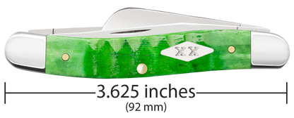 W.R. Case XX Knives Medium Stockman Gator Jig Bright Green Bone 11442 Stainless Pocket Knife