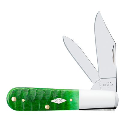 W.R. Case XX Knives Barlow Gator Jig Bright Green Bone 11443 Stainless Pocket Knife