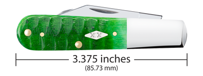 W.R. Case XX Knives Barlow Gator Jig Bright Green Bone 11443 Stainless Pocket Knife