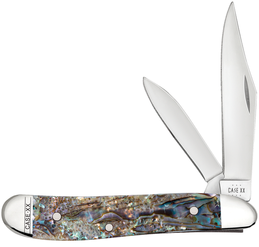W.R. Case XX Knives Peanut Genuine Abalone Stainless 12025 Pocket Knife