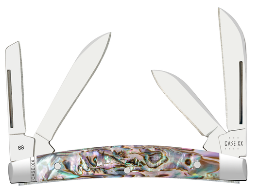 W.R. Case XX Knives Small Congress Genuine Abalone Stainless 12026 Pocket Knife